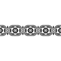 Intricate Floral Border, Vintage Style, Decorative Element - Line vector