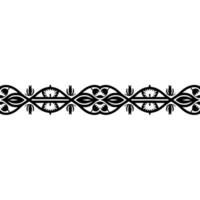 Intricate Floral Border, Vintage , Decorative Element, Line vector