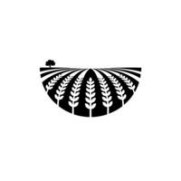 Minimalist Harvest Symbolic Field Emblem vector