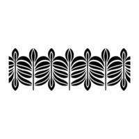 Geometric Leaf Border, Minimalist , Elegant Pattern vector