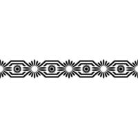 Geometric Border, Stylized Deco Pattern, Minimalist, Line vector