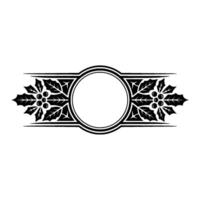 Elegant Botanical Ornament, Vintage Frame vector