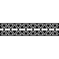 Geometric Border, Black and White, Art Deco Pattern, Triangles vector
