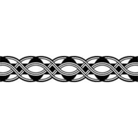 Intricate Celtic Border, Elegant Woven Pattern vector