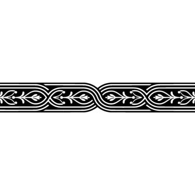 Elegant Art Nouveau Border, Detailed Decorative Element