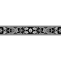 Intricate Black and White Border Ornament, Classical vector