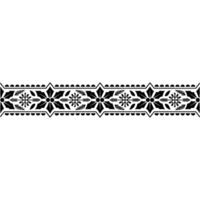 Intricate Black Border, Stylized Holly Berry Pattern vector