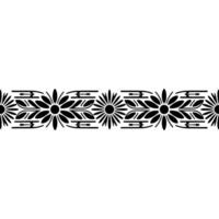 Stylized Floral Border, Vintage , Geometric Pattern vector