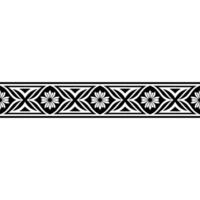 Geometric Border, Floral Motif, Vintage , Elegant Pattern vector