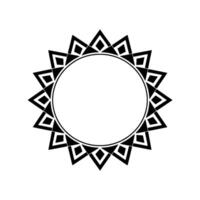 Geometric Circle Frame, Tribal Motif, Minimalist, Mandala vector