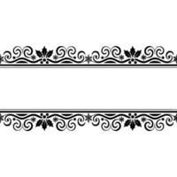 Elegant Black Holly Border, Festive Element vector