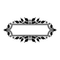 Elegant Holly Frame, Festive Border - Wreath vector