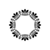 Elegant Holly Frame, Vintage Ornamentation, Festive Border, Wreath vector