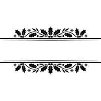 Elegant Holly Border, Festive Element, Wreath vector