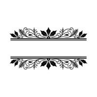 Elegant Botanical Border, Vintage Element, Victorian vector