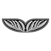Stylized Fern Emblem, Vintage Botanical vector