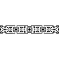 Stylized Sunburst Border, Vintage Element, Geometric vector