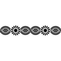 Intricate Floral Border, Elegant , Decorative Element, Pattern vector