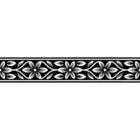 Elegant Floral Border, Vintage Style, Decorative Element - Texture vector