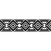 Geometric Deco Border Black and White Pattern vector