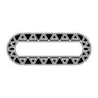 Geometric Oval Frame, Art Deco Style vector