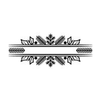 Winter Branch Border, Festive Element vector