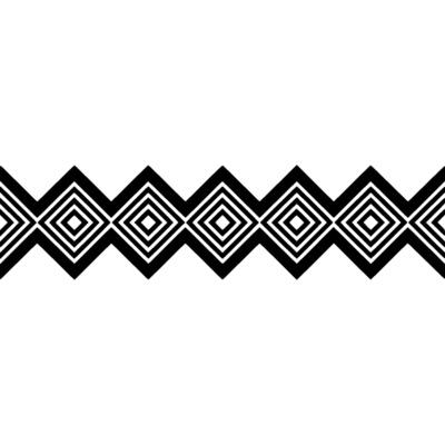 Geometric Zigzag Border, Minimalist, Diamond