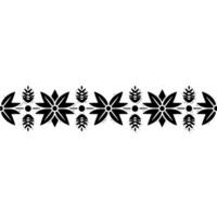 Geometric Border, Slavic Motif, Black Red Contrast vector