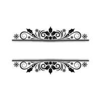 Elegant Victorian Christmas Border, Festive Element vector