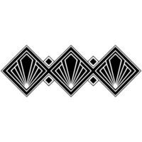 Geometric Deco Border, Art Deco Pattern, Stylized Radiance vector