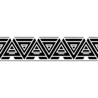 Geometric Tribal Border, Minimalist - Triangles vector