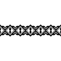 Geometric Border, Stylized Diamond Pattern, Minimalist - Monochrome vector
