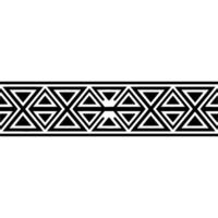 Geometric Deco Border Black White Pattern vector