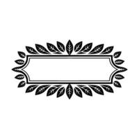 Elegant Leaf Border, Minimalist , Blank Space vector