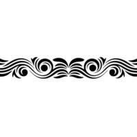 Elegant Swirl Border, Vintage Decorative Element, Line vector