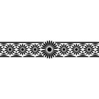 Geometric Floral Border, Elegant , Minimalist Pattern, Decorative vector