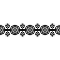 Stylized Floral Border, Minimalist , Decorative Element - Geometric vector