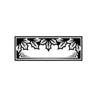 Stylized Holly Border, Minimalist Festive vector