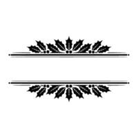 Elegant Holly Border, Festive Element, Branches vector