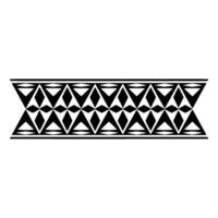 Geometric Tribal Border, Black and White Pattern - Abstract vector