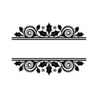Elegant Winter Border, Festive Divider, Decorative Element vector