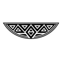 Geometric Tribal Motif, Black White Symmetry vector