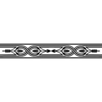 Elegant Art Nouveau Border, Vintage Element vector