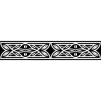 Geometric Celtic Border, Stylized Black Grey vector
