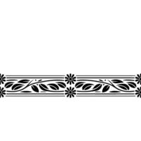 Elegant Black Floral Border, Vintage Element, alternate version 8 vector