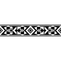 Geometric Southwestern Border, Black White Pattern vector