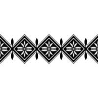 Geometric Border, Stylized Floral Pattern, Minimalist, Diamond vector