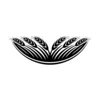 Abstract Wheat Crown, Minimalist Emblem of Abundance vector