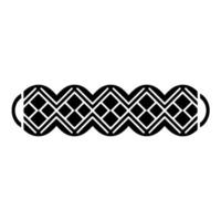 Geometric Wave Border, Art Deco Style, Zigzag vector