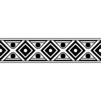 Geometric Deco Border, Black and White Pattern vector